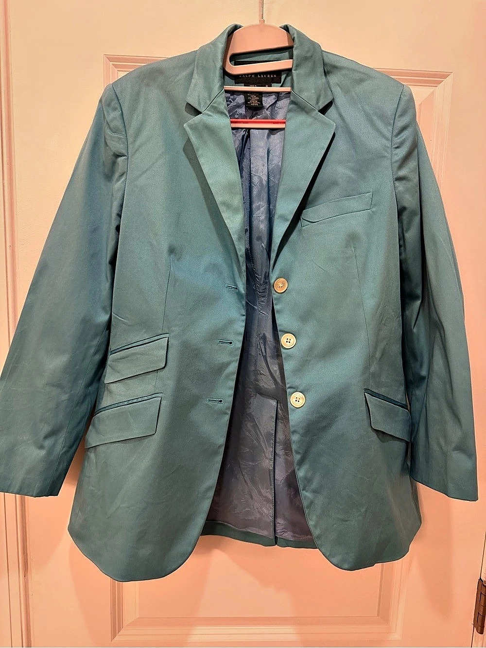Ralph Lauren Women's Blazer in Blue Size 8